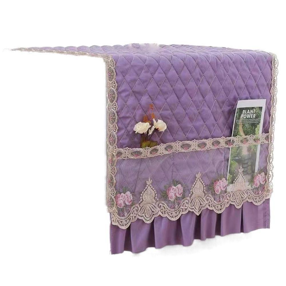 

Кружевные карманы Пылезащитные чехлы для холодильника Модный пылезащитный чехол для микроволновой печи гостиная фиолетовый