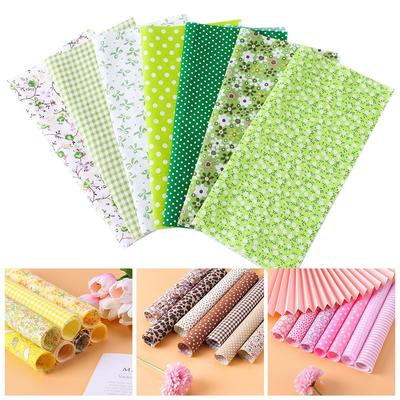 7pcs Apparel Handmade Fabric Mixed Style Floral Print Vintage Cloth Cloth Material Sewing Patchwork