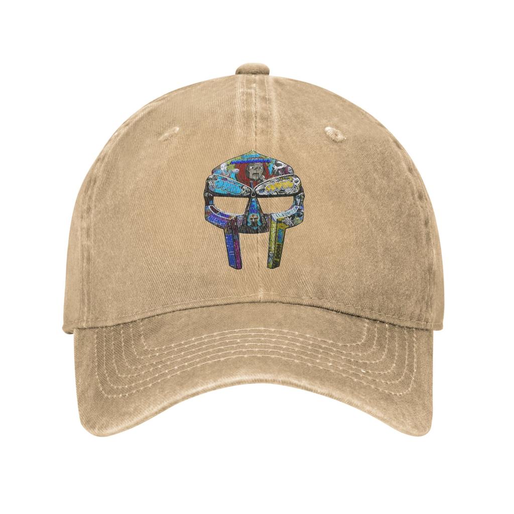 Rapper Mf Dooms mask Men Women Baseball Cap  Distressed Washed Caps Hat Retro Outdoor Activities  Unstructured Soft Snapback Cap