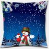 Christmas Themed Throw Pillow Cover with Short Plush Print for Living Room Decoration Cushion Cover Pillow Covers Decorative