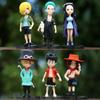 6pcs/set Anime One Piece Action Figure Luffy New Collectible Model Decorations Doll Children Toys For Christmas Gift PVC Poseable Articulated Scale 2