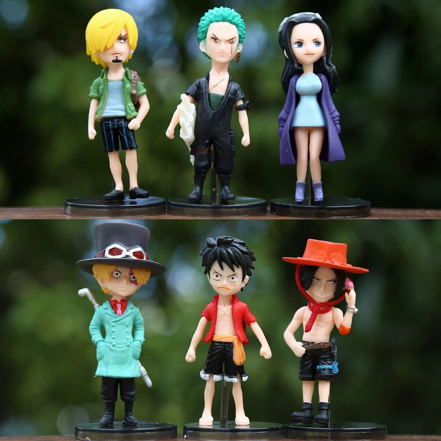 Discover Intime 6Pcs/Set Anime One Piece Action Figure Pvc Luffy Latest Action Collectible Model Decorations Doll Children Playthings Designed For Xmas Present