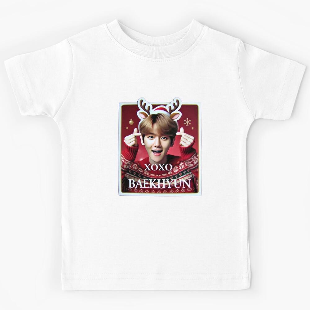 Baekhyun Holiday Sticker | XOXO Festive Collectible for EXO-Ls Kids T-Shirt 100