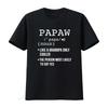 Papaw S from Grandkids Funny T Shirt for Men Vintage Washed Comfortable Stretched Designer Clothes Streetwear Soft Breathable