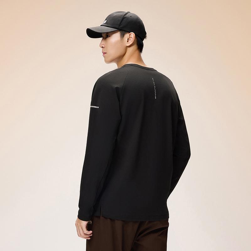 ANTA Running Collection Knitwear Men's Black Crew Neck Moderate Other 952345402-4