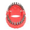 Denture Drill Bit Holder Denture Screwdriver Organizer 3D Sculpture Desk Decor 28 Holes Red With Bits