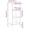 VidaXL Buffet blanc brillant 34,5x32,5x90 cm bois d'ingénierie 828710