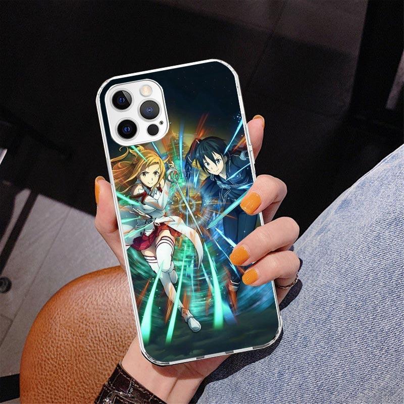 Sword Art Online Anime Phone Case For iPhone 17 Air 16 Pro Max 16E 15 + 14 Plus 11 12 13 Mini 7 8 SE Gift Print Cover Fundas 17