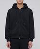Crop Hooded Sweat Zip-Up [Black]