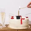 10Pcs Mini Doctoral Cap Decorations Graduation Theme Cake Topper Graduation Ornament for Dessert Decoration Desktop Landscape