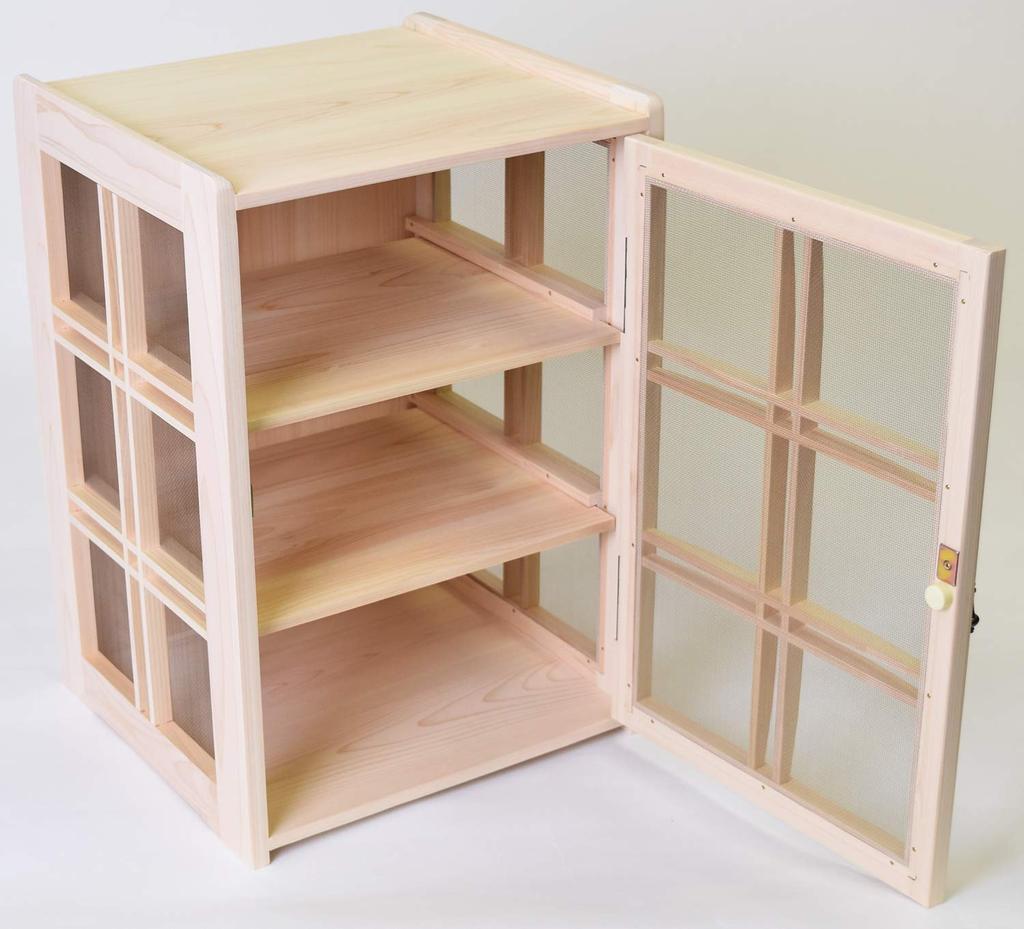 Kiso Kogei Handmade Hinoki Fly Screen, Made in Japan, Vertical, 32.5cm Wide x 29cm Deep x 45cm High