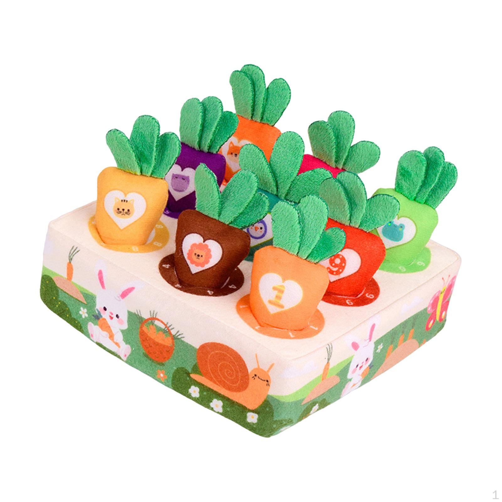 

Собака Морковка Мягкая Игрушка Головоломка Игрушки Повышают IQ Жевание Добыча Дрессировка 9Pcs Carrots