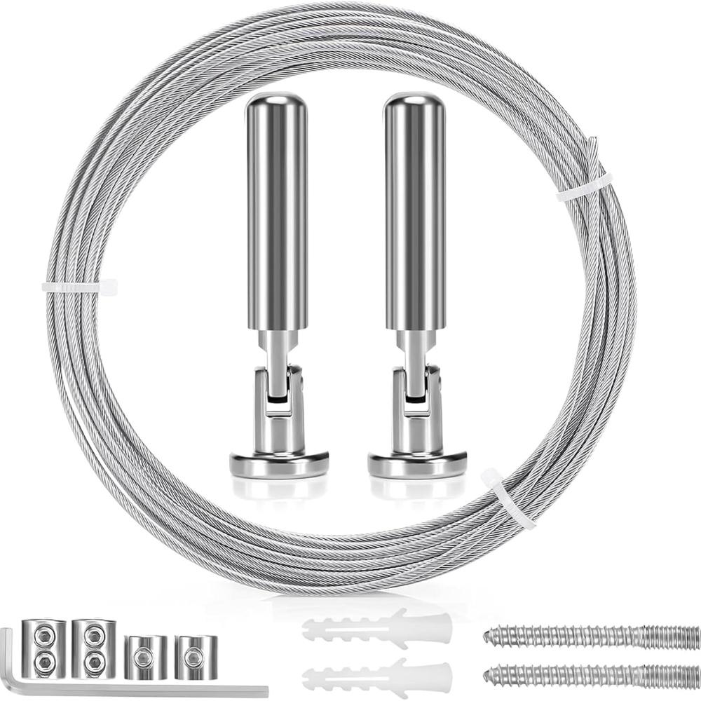 

Комплект карниза 5 м, Стальной трос для штор, Подвесной трос из нержавеющей стали для подвешивания фотографий, штор для душа, Шнур для штор