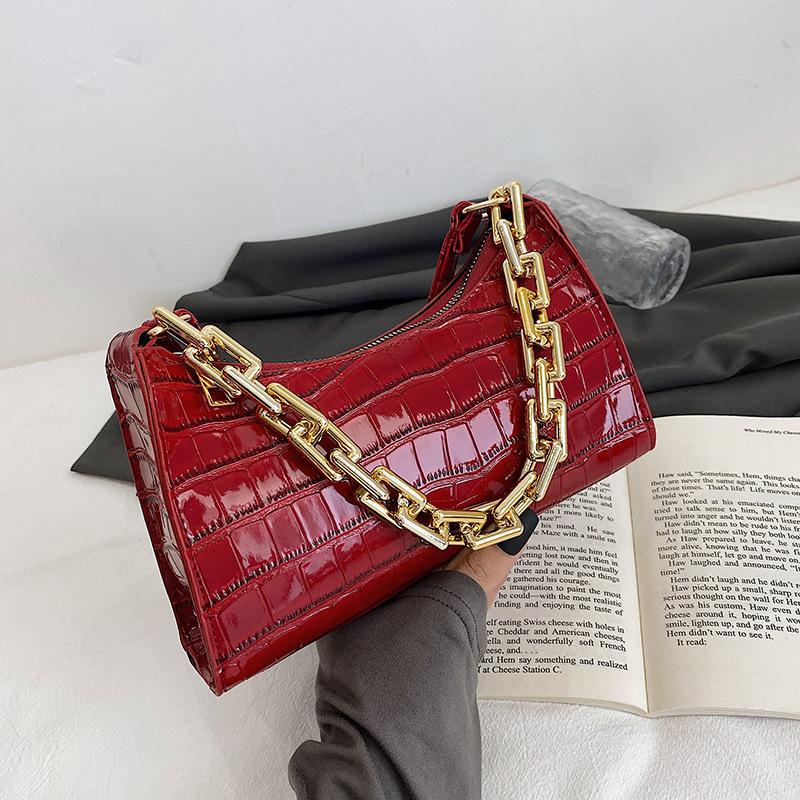 Retro Casual Women S Totes Shoulder Bag Fashion Exquisite Shopping Bag Pu Leather Chain Handbags For Women Free Shipping 23x6x14cm