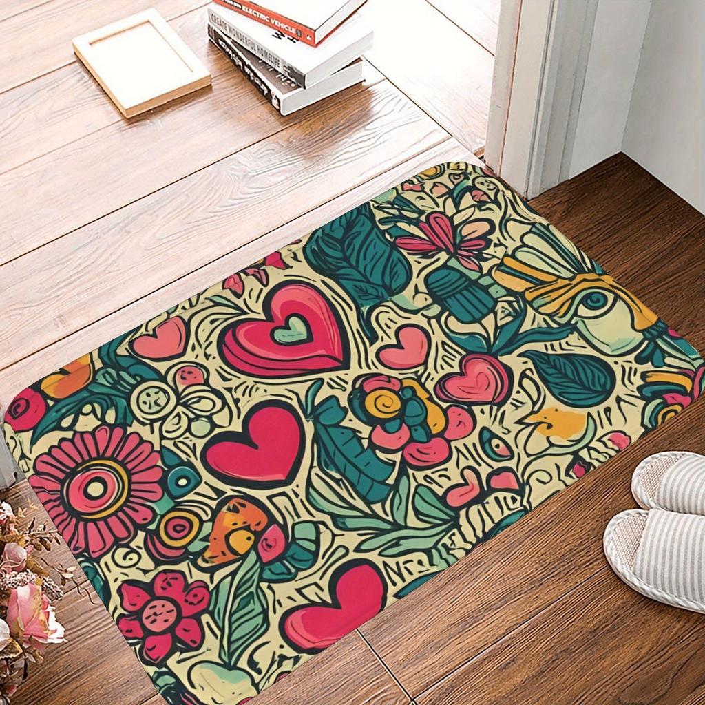 1PC Metropolis Skyline Kitchen Rug Non-Slip Door Mat Pop Design Bathroom Rug Bath Mat Carpet for Home Sink Laundry Decor