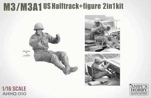 Takom 1/16 Scale American M3/M3A1 Half-Track 2-in-1 Plastic Model TKOAHHQ-010 (Tank)