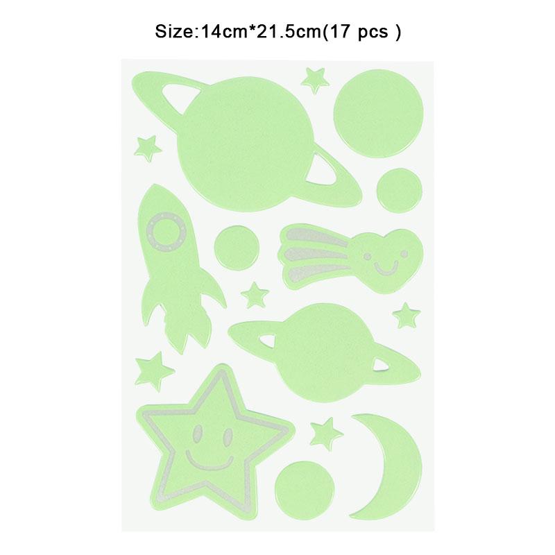 Luminous 3D Stars Dots Wall Sticker for Kids Room Bedroom Home Decoration Glow In The Dark Moon Decal Fluorescent DIY Stickers