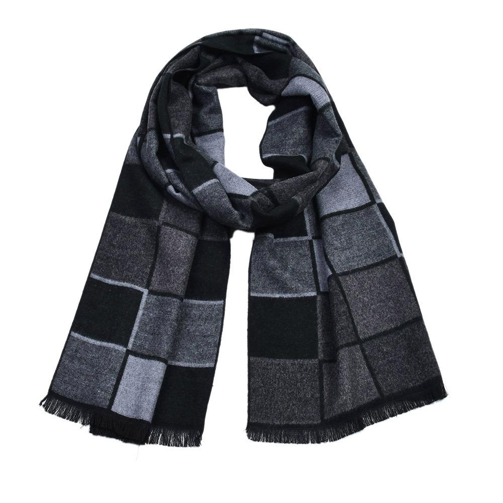 

Autumn Business Men Scarves Luxury Plaid Knitted Pashmina Shawl Male Winter Designer Cashmere Scar 30x180cn