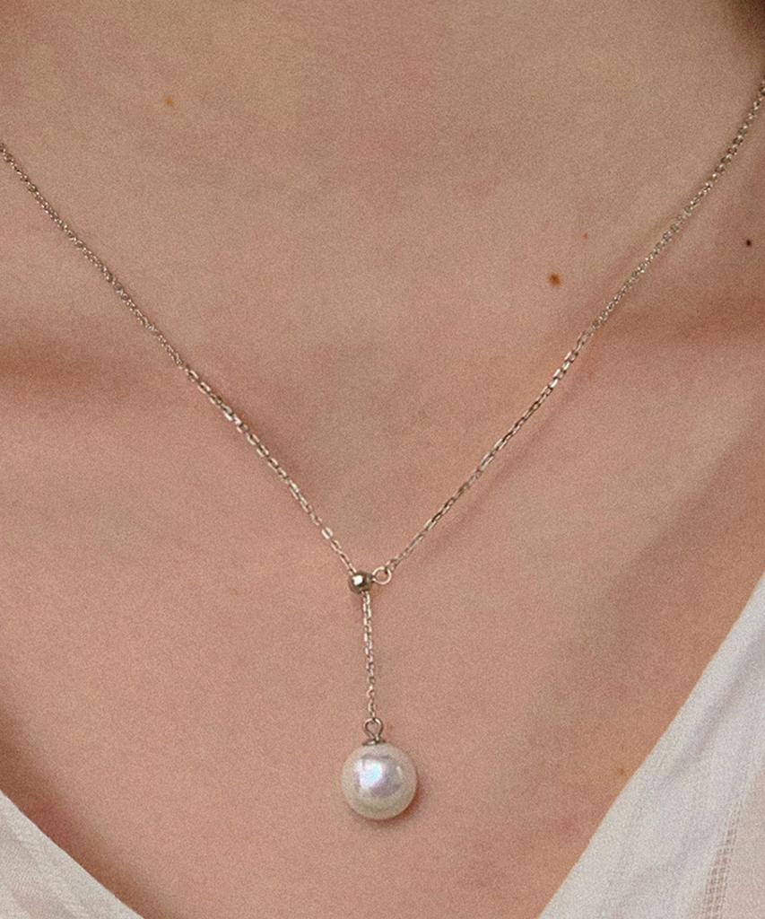 St.Scott London [Silver 925] Pearl Drop Necklace / Stj-Na1717Wg