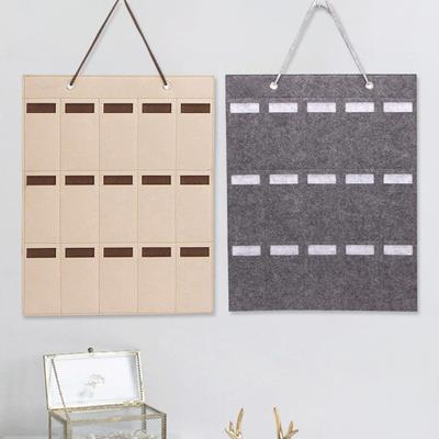 Felt Sunglasses Organizer Bag Lanyard Design Convenient 15 Grids Glasses Storage Wall Hanging