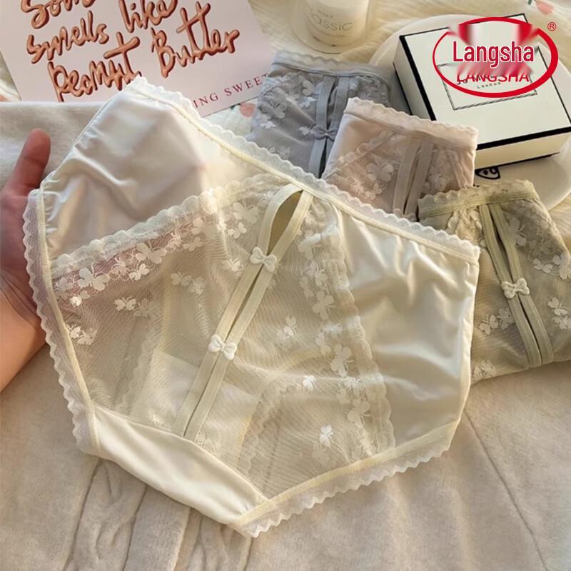 

Женские трусы-слипы Langsha из сетки и кружева «Чистое желание» XL