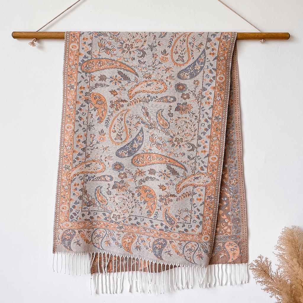 Explosion Imitation Cashmere Scarf Women's Ethnic Style Shawl Cape Thickened Warm Fringed Women's Scarf