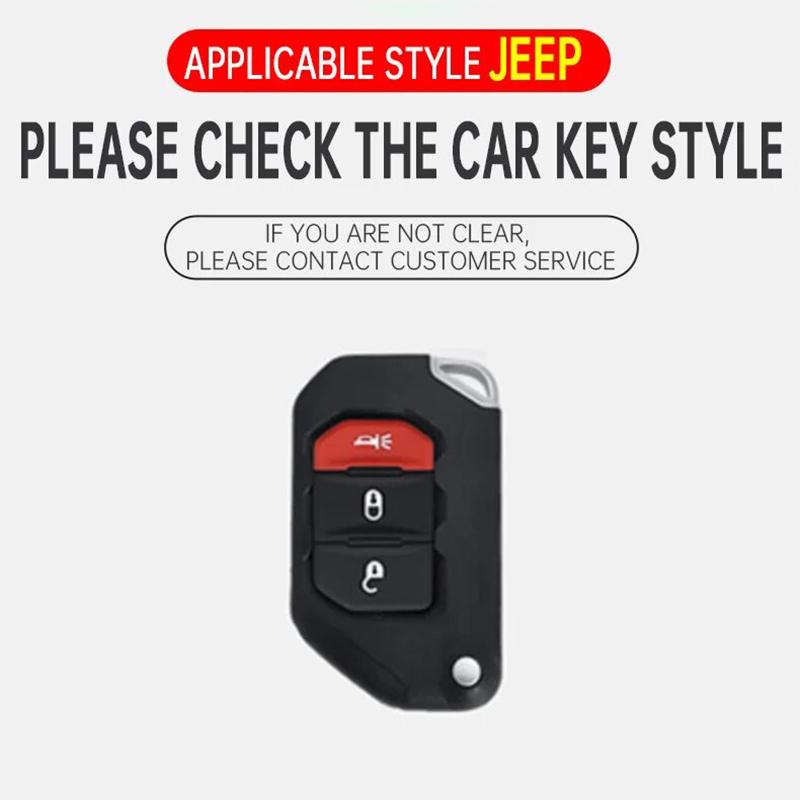 Zinc Alloy Leather Car Key Case For Jeep Wrangler Jl Jlu Rubicon Gladiator Jt Sahara Jlrubicon Car Key Case