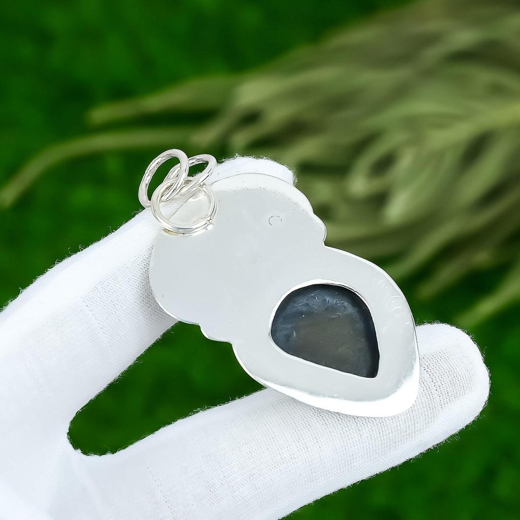 Friendship Day Sale Abalone Shell Gemstone Handmade Wife Pendant Sterling Silver