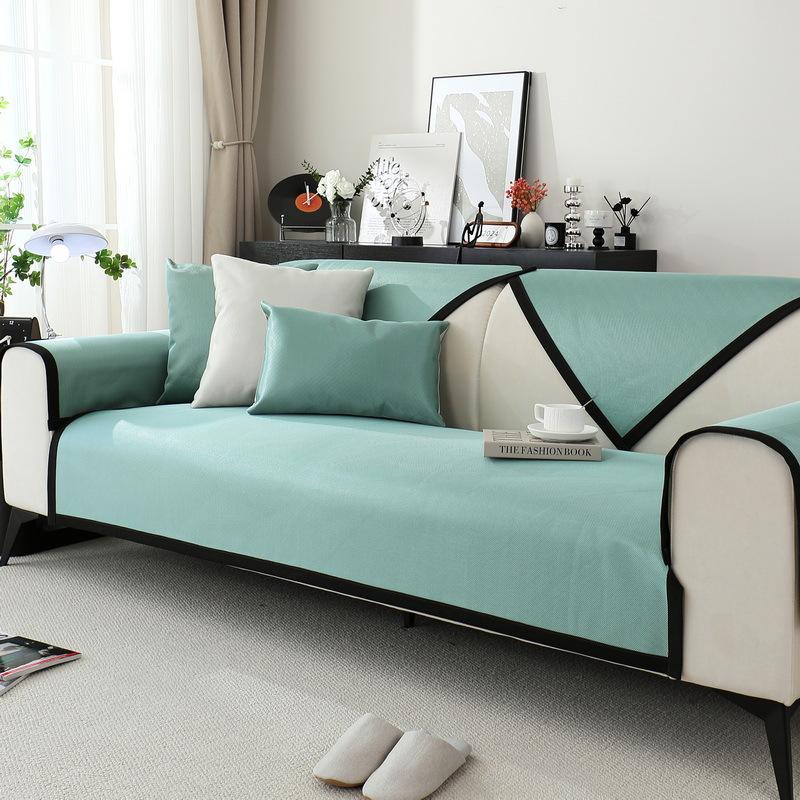 

Подушка для дивана Лето Лето Лето Коврик Ледяной Шелк Нескользящий Коврик Сплошной Цвет Летний Чехол На Сиденье Прохладный Чехол Ткань 70*70cm