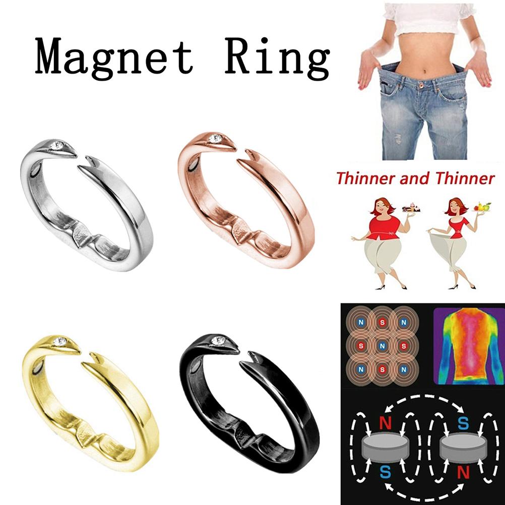 2 Pack Lymphatic Drainage Magnetic Ring Adjustable Opening Ring Weight Loss Slimming Magnetic Ring for Men Women