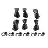 6PCS Guitar Locking Tuners Triangular Head String Tuning Key Pegs Machine Heads Replacement 3 Right 3 Left GC402A Black