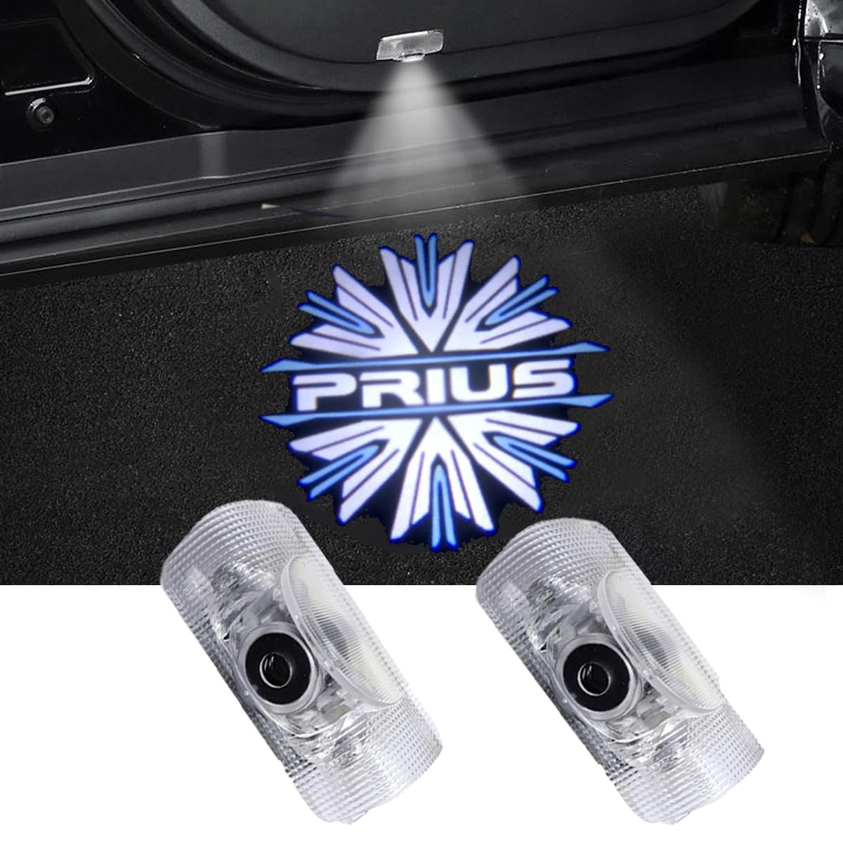 

Aohong Комплект проекционных логотипов Prius, приветственные лампы для дверей для серий 30, 50 и 80 Toyota, светодиодные автомобильные лампы подсветки дверей с регулируемой