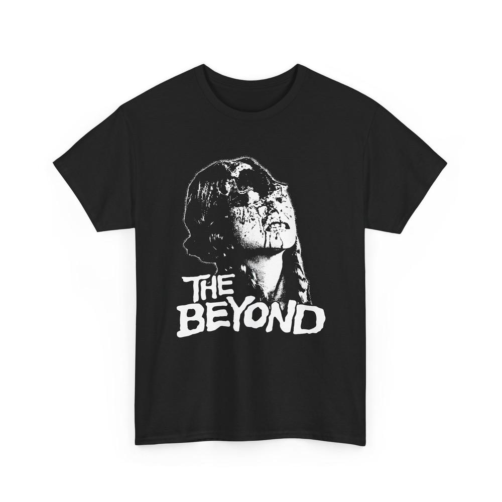 

1981 italian horror movie the beyond poster in white tshirt 3XL