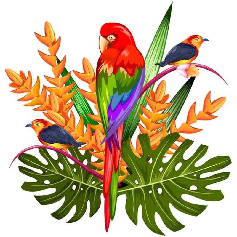 Piękna naklejka papuga na samochód samoprzylepna naklejka wodoodporna dekoracja naklejki samochodowe