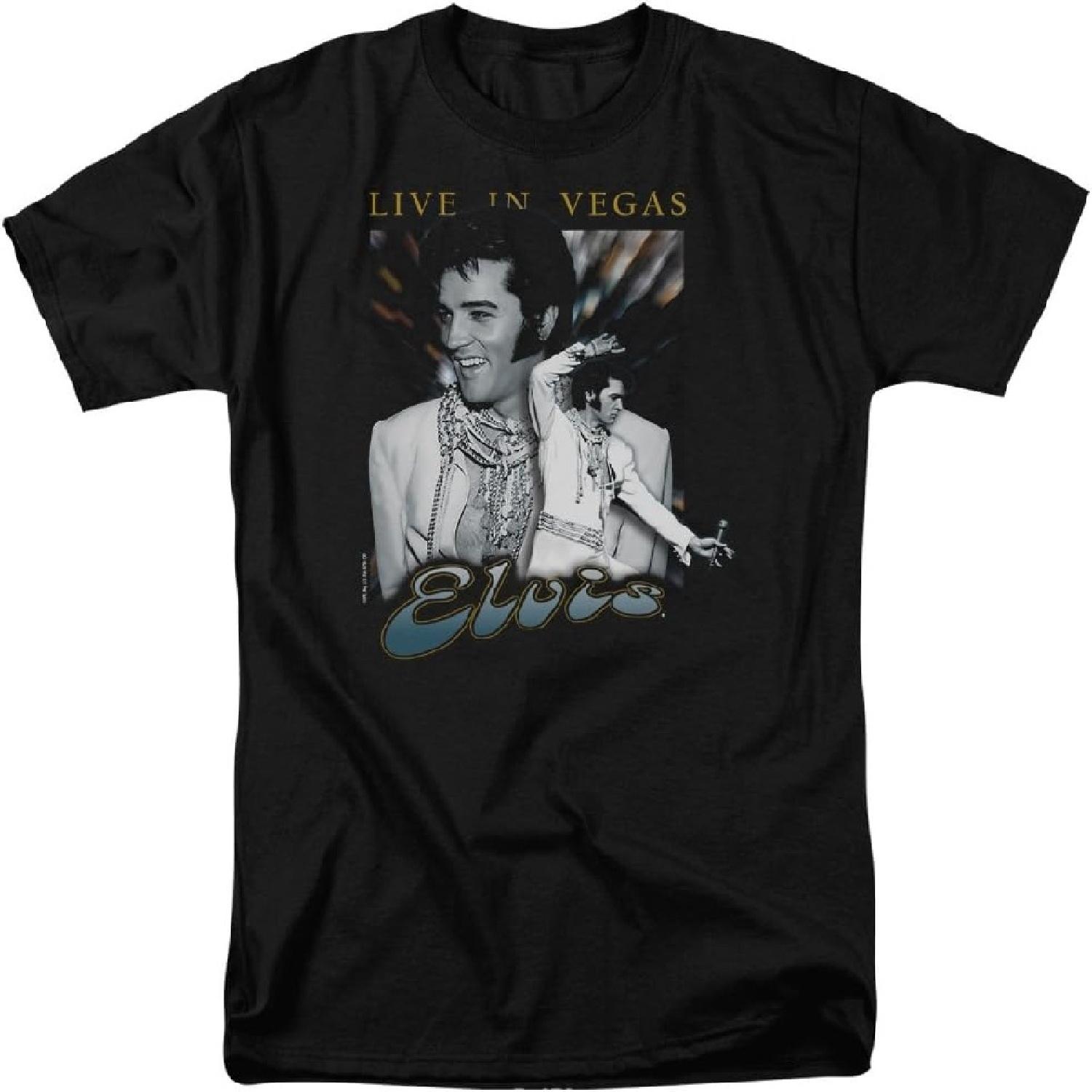 Elvis Presley Live in Vegas Unisex Adult T Shirt for Men and Women XXXXXL разноцветный