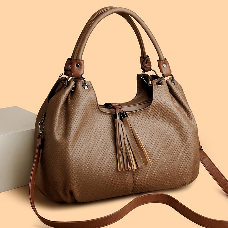 Fashionable Solid Color Design Zipper Shoulder Bags 2026 Hot Sale Exquisite Personality Creative Tassel Women's Crossbody Bags