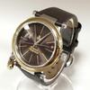 Used VIVIENNE WESTWOOD Gold X Dark Brown Quartz Wrist Watch