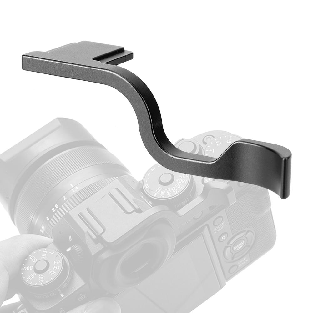 Camera Hot Shoe Finger Thumb Handle Aluminum Alloy Fit for Fuji X‑H1 Mirrorless Cameras(Black )