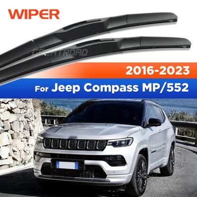 Essuie-glaces avant pour Jeep Compass MP/552 2016-2017-2018, balais de pare-brise 24" + 18"