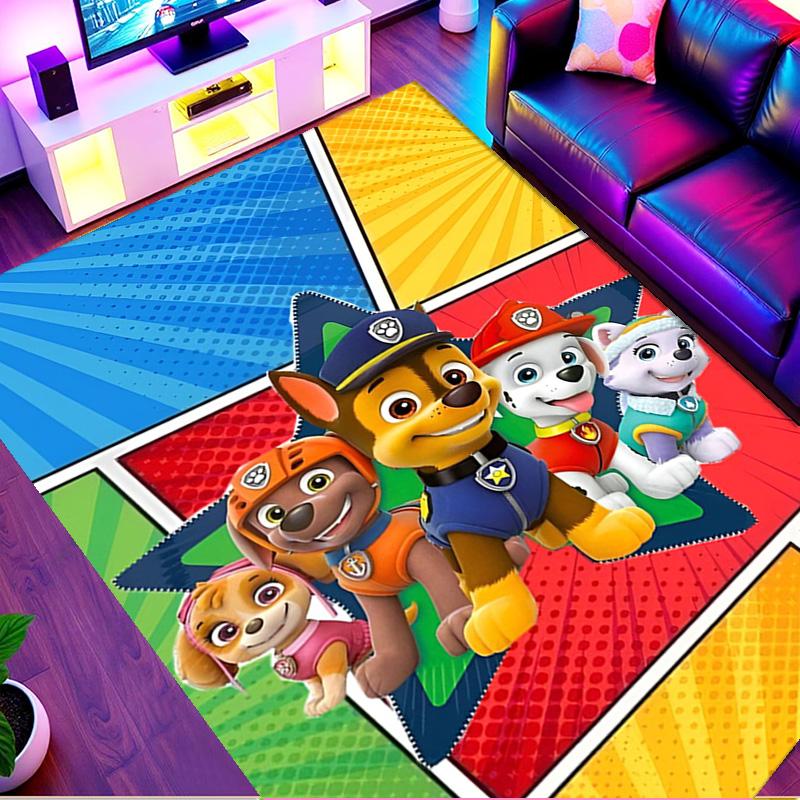 PAW Patrol Print Rug, Washable Floor Carpet, For Entryway Dorm Laundry Room Office Study, Home Decor Birthday Christmas Gift