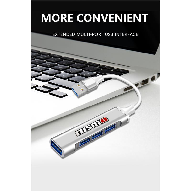 1ks nový Type-C na USB adaptér Multi Port rozbočovač pro Nismo Nissan Almera Tiida Juke Teana Qashqai 350Z 370Z GTR