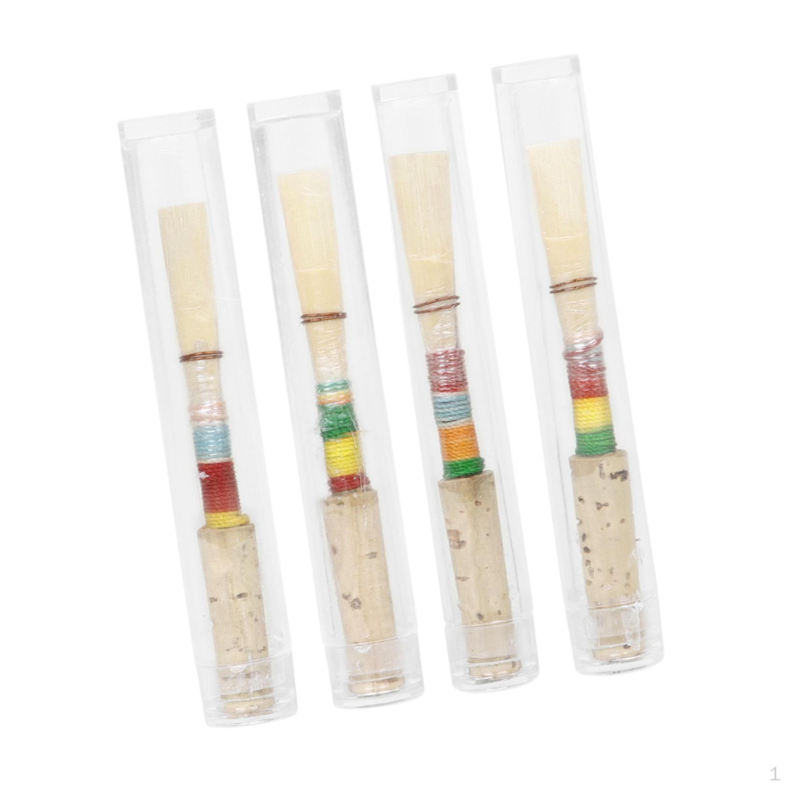 

4 Pieces Oboe Reeds Medium Soft Players Gift Lightweight Portable 8.4x1.3x1.3cm Quality Cork