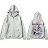 Anime Ghost in The Shell Zipper Hoodie Kusanagi Motoko Zip Up Jacket Men Women Clothing Manga Retro Oversized Zip Up Sweatshirt