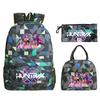 Kpop Peripheral Printing Student Schoolbag Fashionable Large Capacity Casual Backpack Three-Piece Set