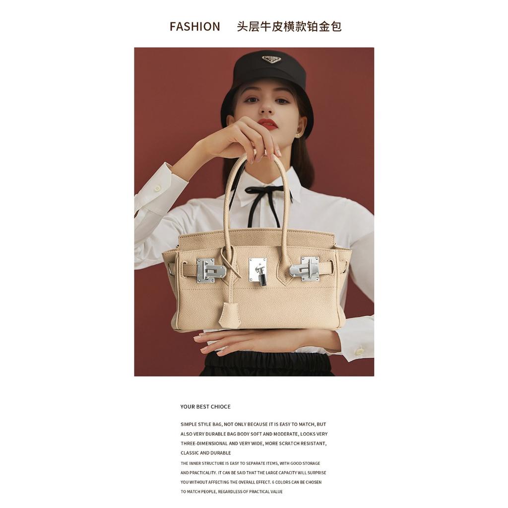 [TOGO Rindsleder erste Schicht] High-End-Qualität Leder Damen Handtaschen Große Kapazität Pendler Handtaschen