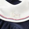 Girl's Long Sleeve Navy Collar Princess Dress