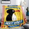 1PC PINGU Print Flannel Blanket, High Quality All Seasons, Home Decor, Warmth and Comfort, Perfect for Christmas Gifts