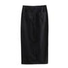 Women's European & American Short Denim Vest + Double Lapel Midi Skirt Set