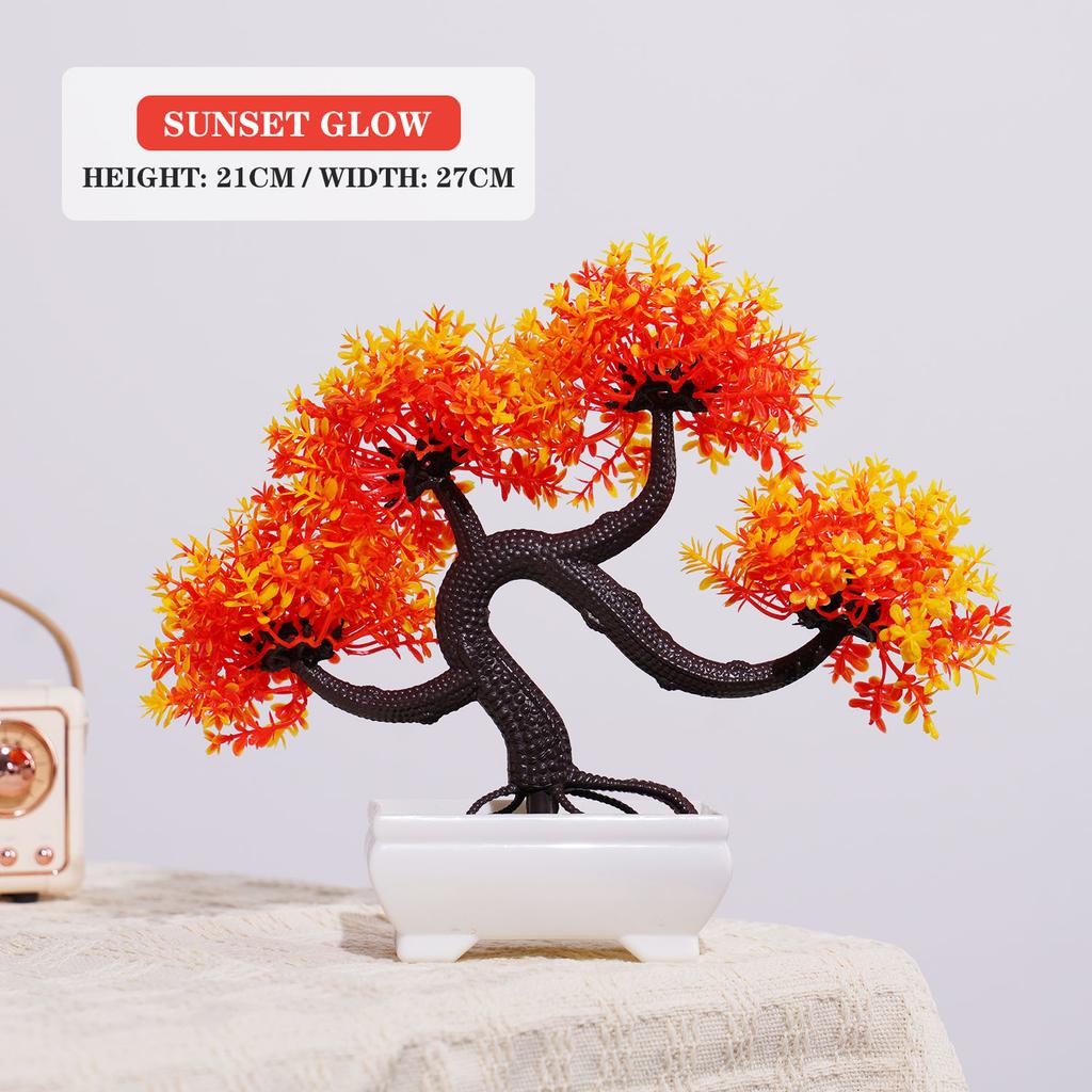 Artificial Plants Bonsai Small Tree Simulation Pot Plants Fake Flowers Table Potted Ornaments for Hotel Garden Home Decor