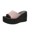Sponge Cake, Thick Bottom Slope and Fish Mouth Breathable One-word Beach Sandals